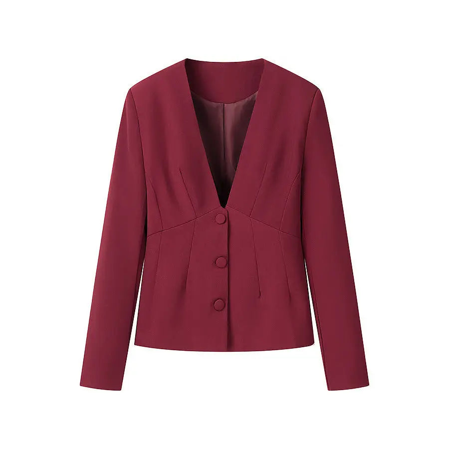 New Style Fashion Simple V-neck Casual Suit Collumbiana