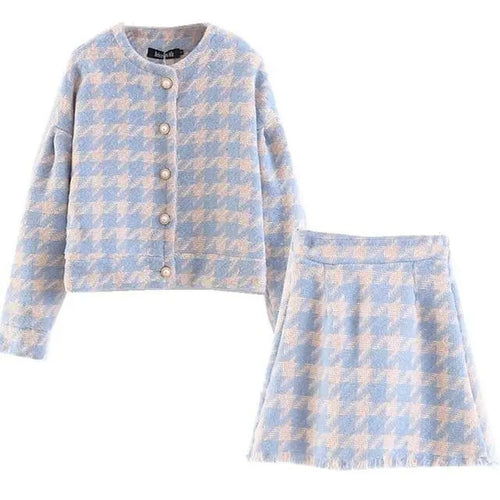 Collumbiana blue plaid / L Mia Two Piece Set