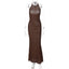 New Solid Color Sexy Backless Dress Women