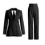 Fashion Hollowed-out Design Sense Slimming Small Suit Leg-showing Suit Pants Collumbiana