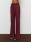 Burgundy Striped Jacket & High-waisted Pants Suit