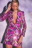 Sequined Backless Mid-length Suit Jacket Collumbiana