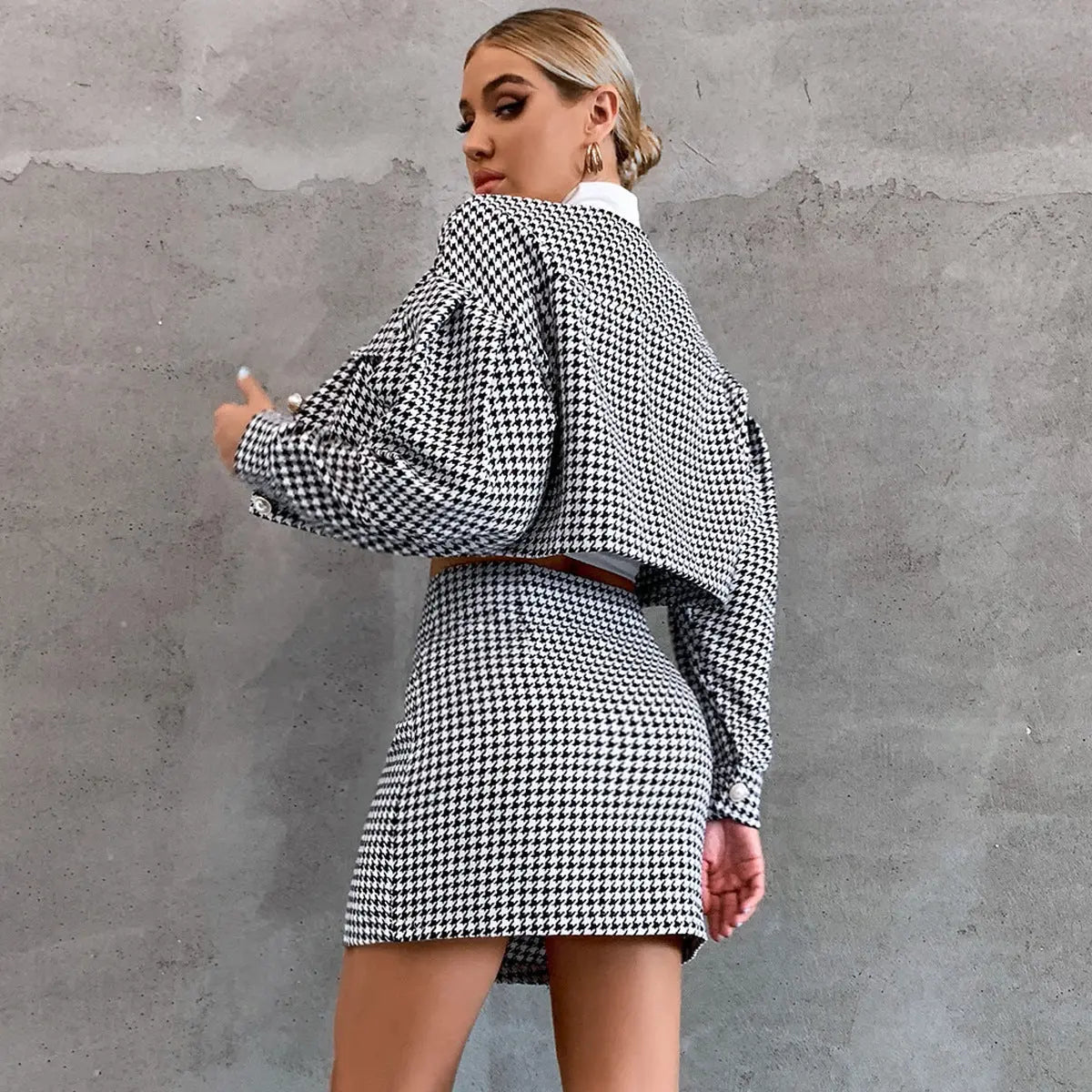Tight-Fitting Dress Top Jacket Suit Sexy Tight-Fitting Two-Piece Suit Collumbiana