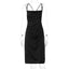 Women's Satin Slim Strap Backless Dress Collumbiana