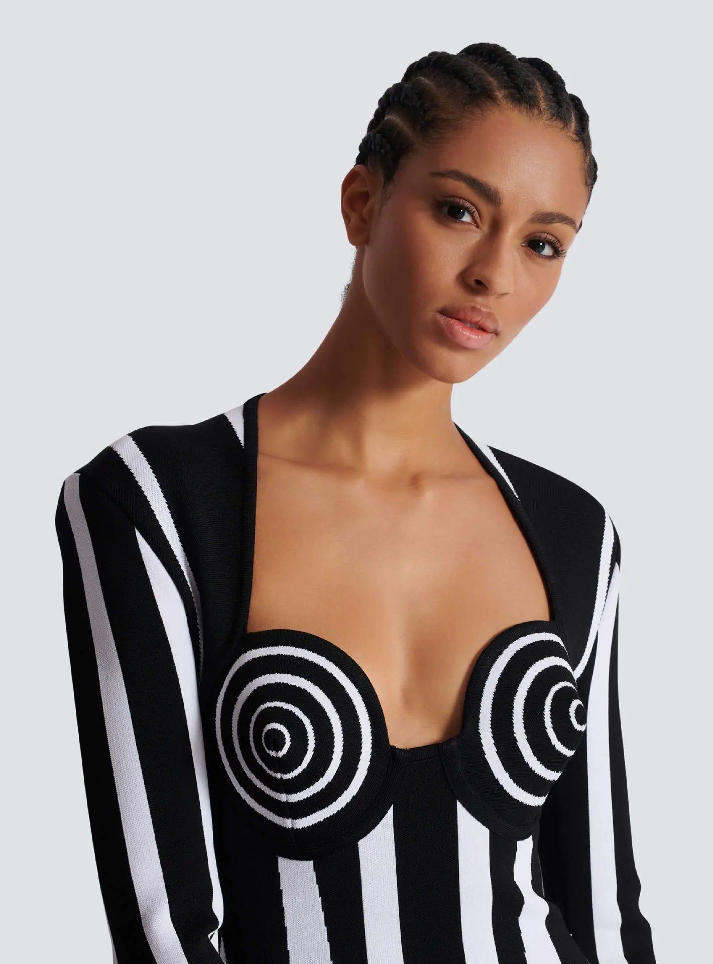 Women's Striped Bandage Mini Dress Collumbiana