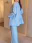 Cotton And Linen Solid Color Jacket & Camisole & High-waisted Pants Three-piece Set