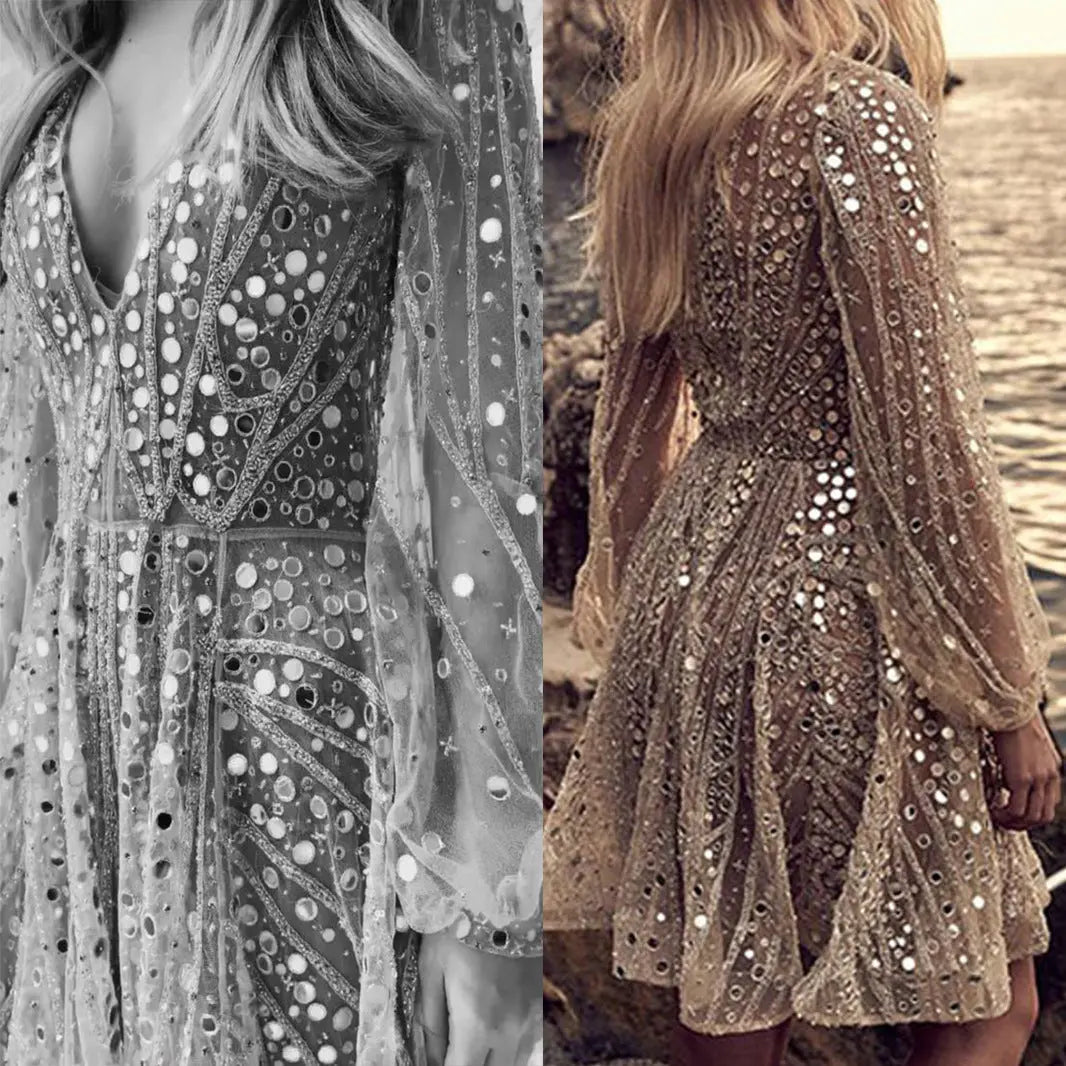 Long sleeve sequin dress Collumbiana