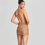 Backless Halter Sequins Mini Skirt Tight Ladies Party Dress