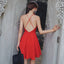 Red Backless Photo Beach Dress