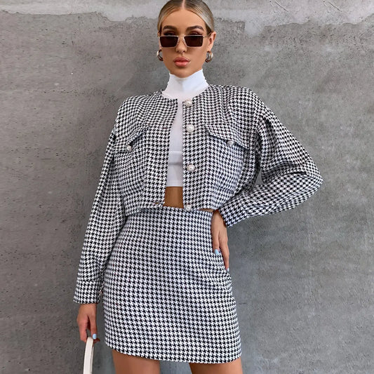 Tight-Fitting Dress Top Jacket Suit Sexy Tight-Fitting Two-Piece Suit Collumbiana