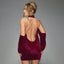 Halter Swing Collar Backless Sexy Velvet Dress