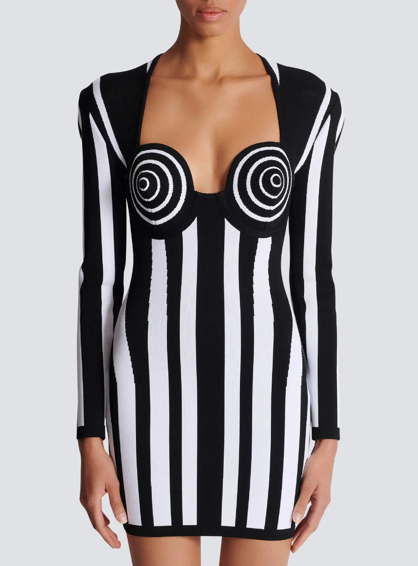 Women's Striped Bandage Mini Dress Collumbiana