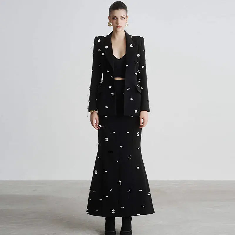 Fashionable Sequins Suit Jacket Suits Collumbiana