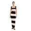 Knitted Striped Vest Sling Sweater Long Dress Suit