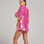 Rose Pink Fashion Personalized Suit Coat Shorts Two-piece Set Collumbiana