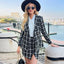 Fashionable Temperament Lady Style Coat High Waist Shorts Two-piece Set