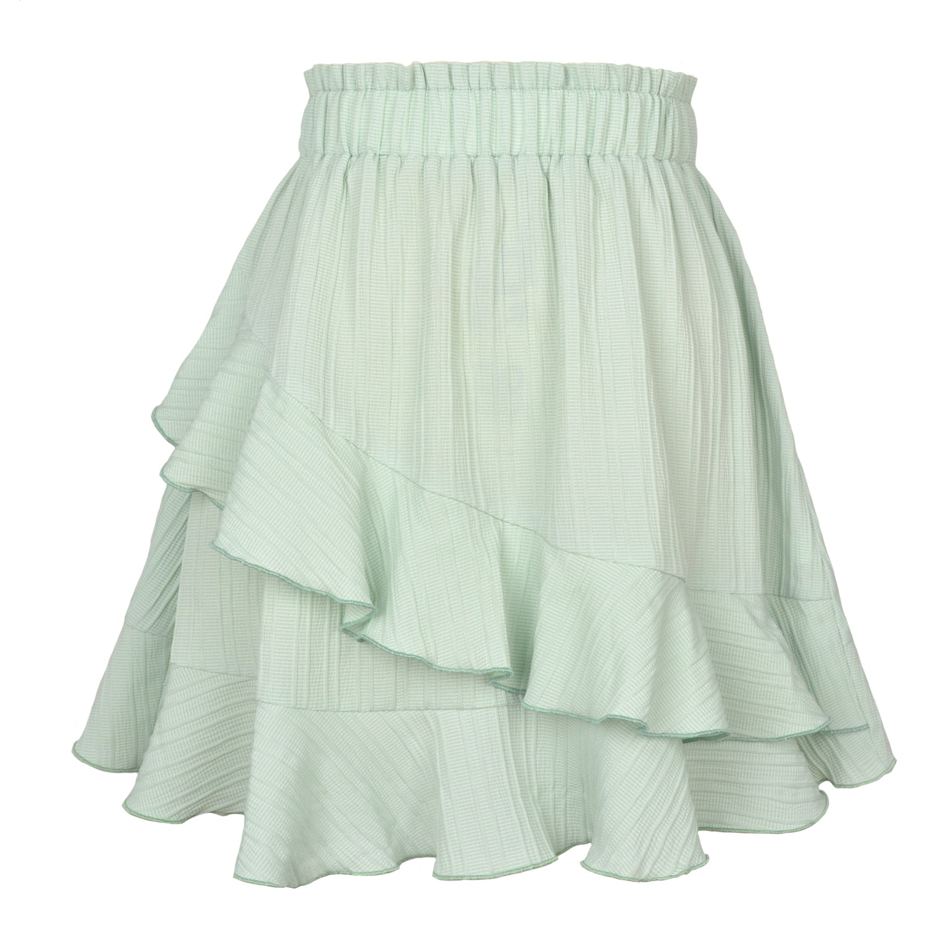 Collumbiana Bottoms Enchanting Elegance: Women's High-Waist Ruffled Skirt