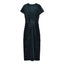 Women's velvet side slit midi dress