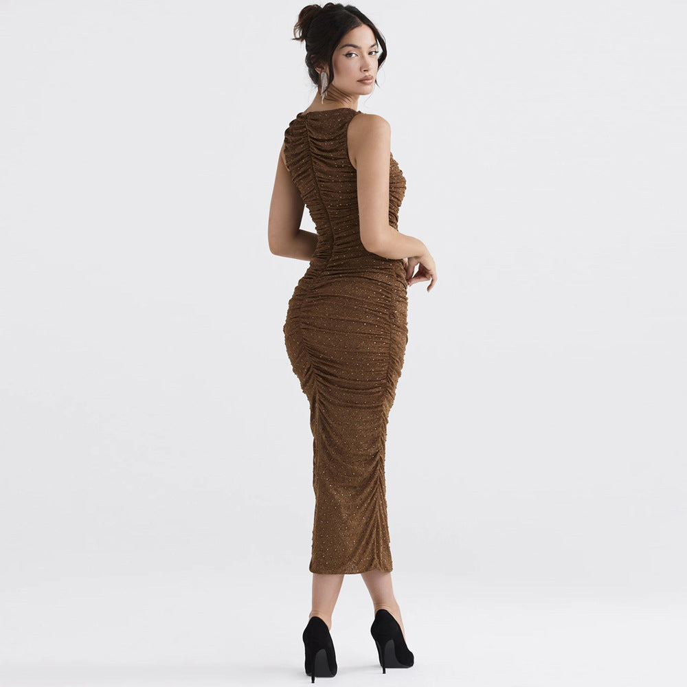 Collumbiana Dresses Slinky Slit Dress