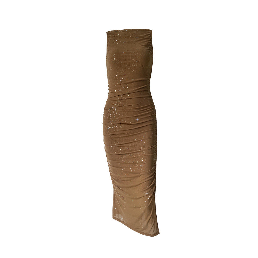 Collumbiana Dresses Slinky Slit Dress