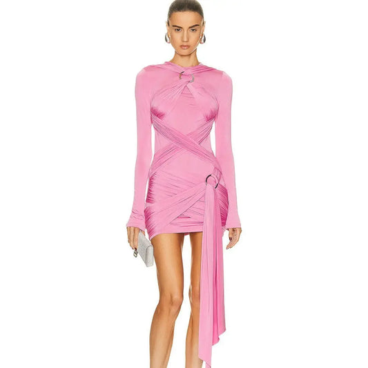 Irregular Mini Dress Women's Clothing Collumbiana