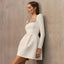 Women's Bead Long Sleeve Stretch Dress A- Line Skirt Collumbiana