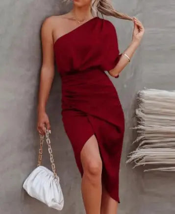 Women's Fashion Irregular Dress Evening Dress Collumbiana