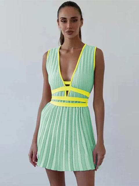 Collumbiana Fluorescent Green / S Nelli Dress