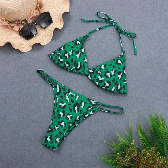 Collumbiana green leopard / S Milla Bikini