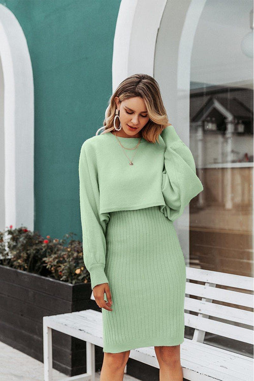 Collumbiana Long Green / One Size Diavil Two Piece Set