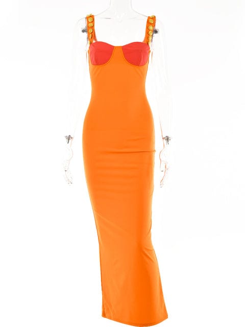 Collumbiana long orange / L Trissa Dress