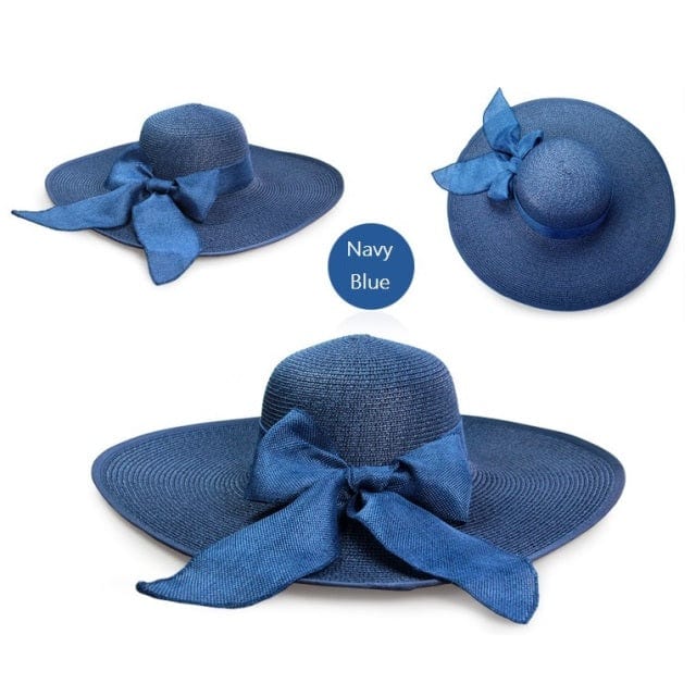 Collumbiana navy blue Liza Straw Hat