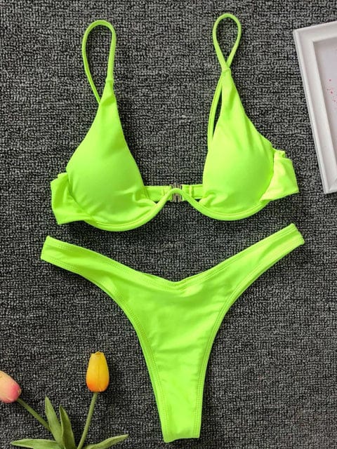 Collumbiana Neon Green / L Hilen Bikini