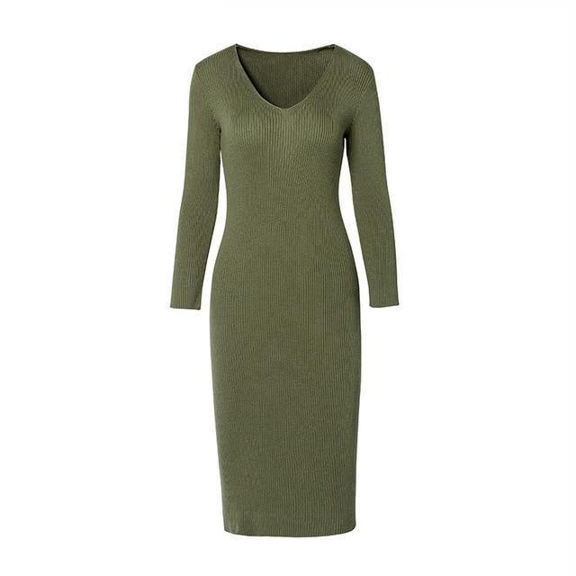 Collumbiana Olive Green / One Size Niki Dress