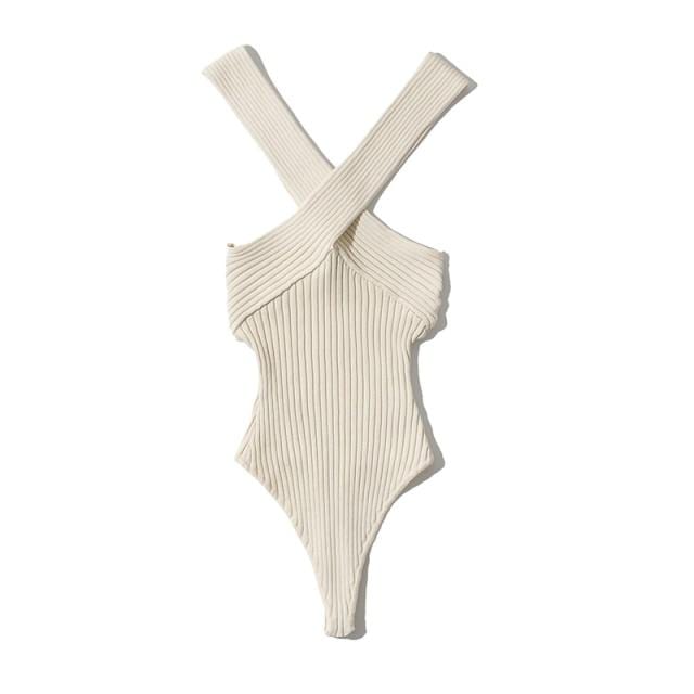 Collumbiana One Size / Beige Milana Knitted Bodysuit