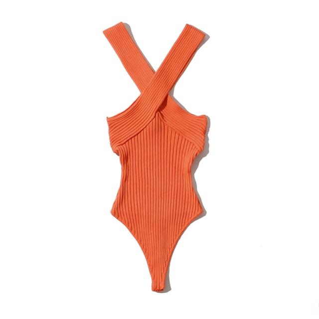Collumbiana One Size / Orange Milana Knitted Bodysuit