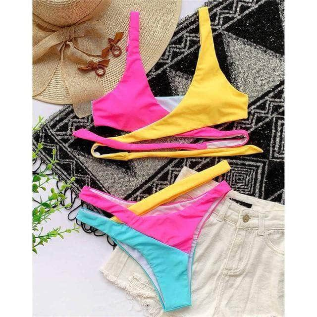 Collumbiana Pink Yellow / S Lana Swimsuit