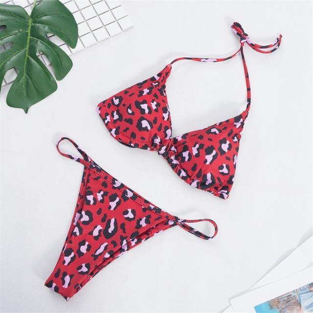 Collumbiana Red leopard / L Milla Bikini