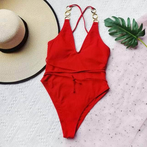 Collumbiana Red / M Polian Swimsuit
