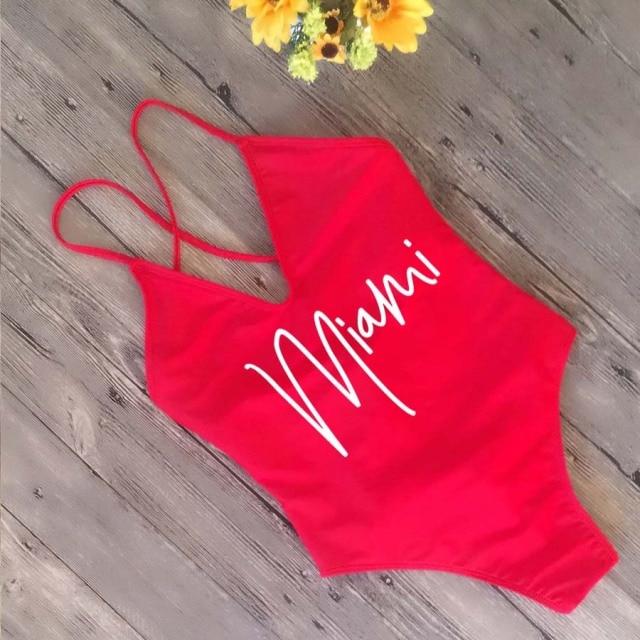 Collumbiana Red / XL Miami Swimsuit