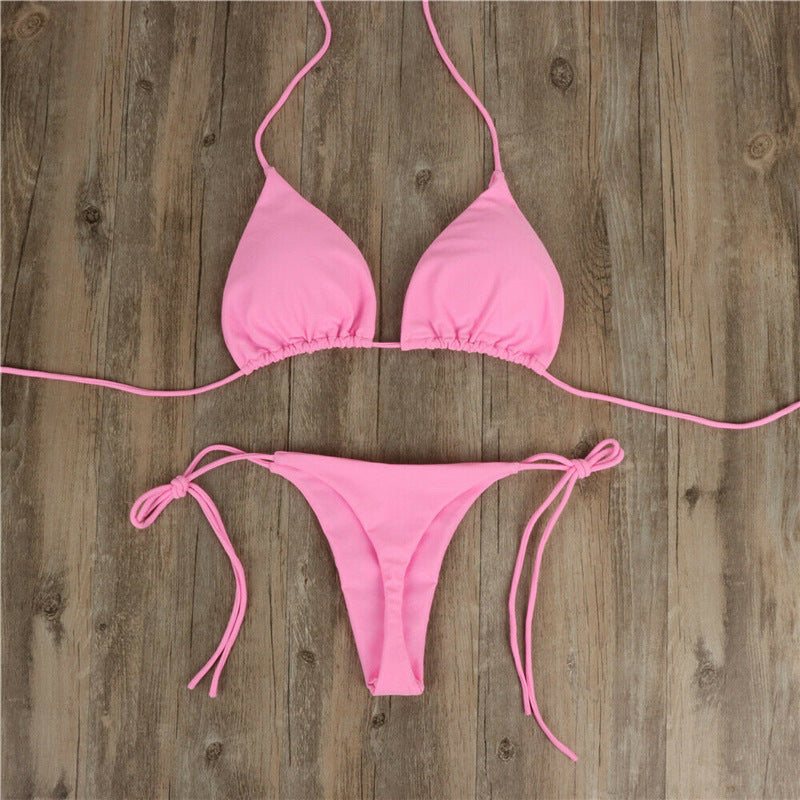 Collumbiana Swimwear Pink / L Eleganza Luminosa Halter Bikini